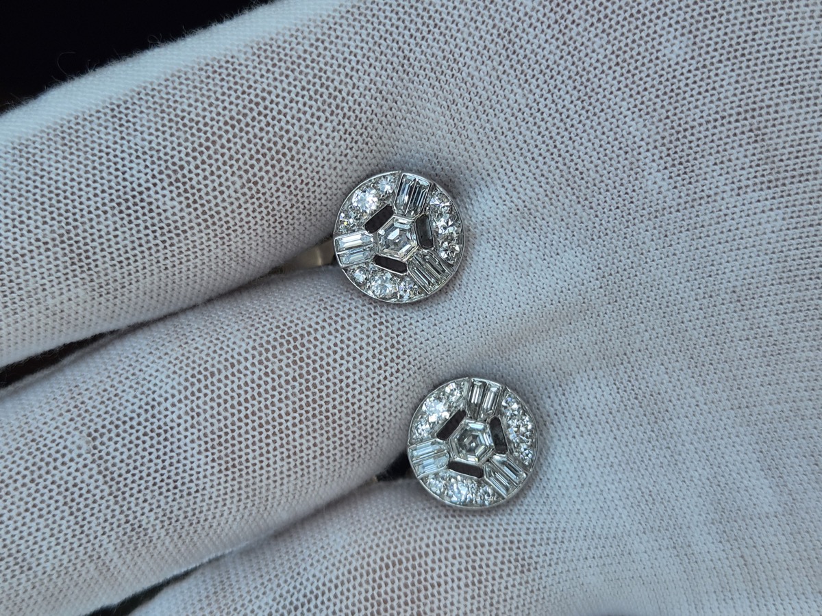Art-déco-Ohrschmuck mit Diamanten, bewertet am Ankaufstag